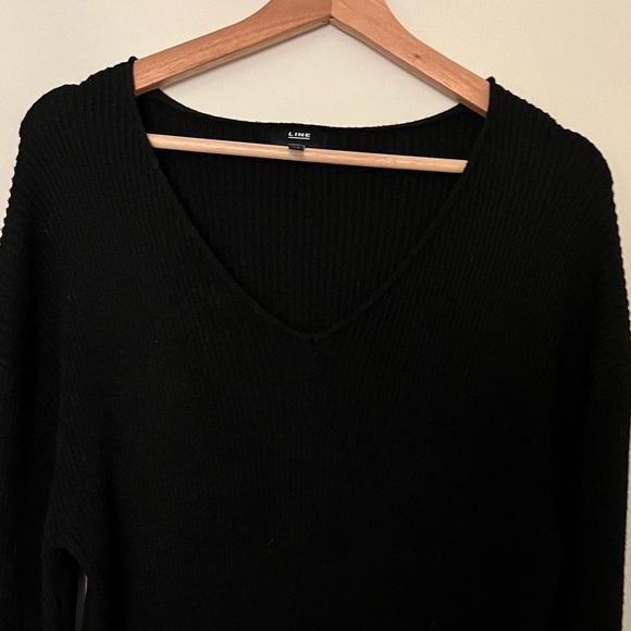 LINE ribbed v-neck knit dress - Picture 3 of 6